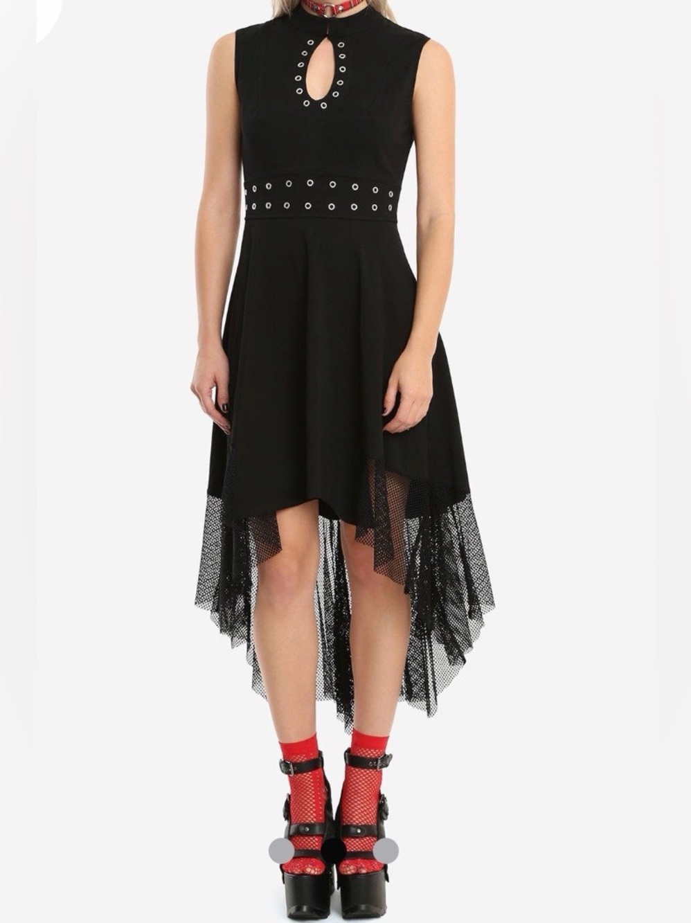 Tripp NYC Fit and Flare Black Mock Dress